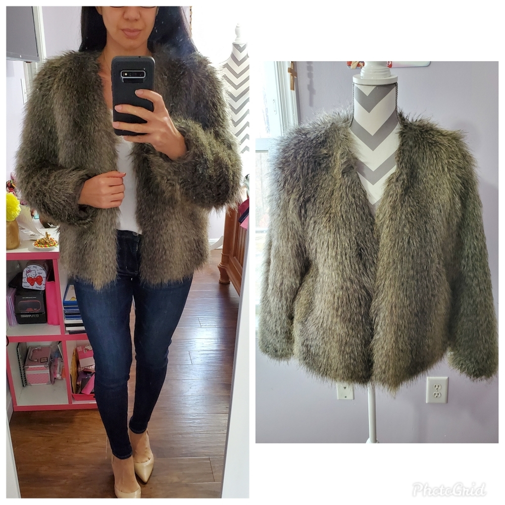 NWOT H&M Faux Fur Coat